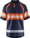 Blakläder Blaklader UV-Poloshirt High Vis Klasse 1 3338-1051 - Marineblauw/Oranje - XXL