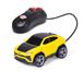 Dickie Toys Lamborghini Urus Racing 13 cm, op afstand bestuurde auto voor kinderen vanaf 3 jaar, kabelafstandsbediening, rijdt vooruit en achteruit met bocht, Try Me-functie, racewagen speelgoed, geel