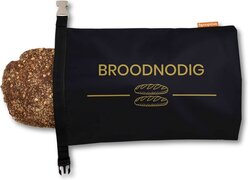 BROODNODIG BROODNODIG®? Herbruikbare Broodzak (44x30cm) – 100% RPET – Broodzakken Voor Zelfgebakken Brood – Broodtrommel – Thuisbakker - Diepvrieszak - Brooddoos – Zwart