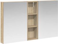 vidaXL Badkamerkastenset 3 st 100 x 10,5 x 60,5 cm Bewerkt hout