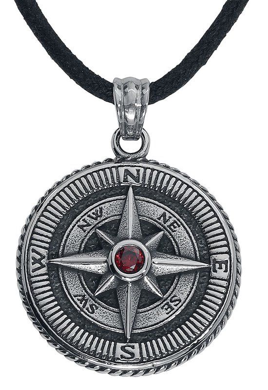etNox Compass Unisex Halsketting - zilverkleurig
