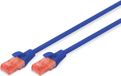 Digitus Patchcord Kabel UTP Cat 6 1M PVC Transparent
