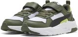 PUMA Trinity 2 LT AC PS Unisexe Enfants Baskets Basses Velcro - Taille 32 - PUMA White-PUMA Black-Moss Veil