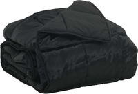 vidaXL Zomer dekbed zwart 200 x 220 cm satijn en microfiber