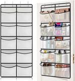 Azomor® Organizer suspendu spacieux avec 10 poches et 4 crochets, Noir