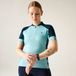 Dare2B Flutter Maillot de cyclisme à demi-fermeture éclair pour femme, manches courtes, Bleu