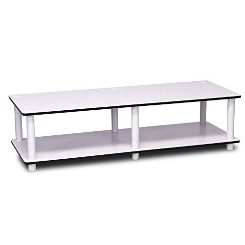 Furinno Just No Tools breedbeeld-tv-standaard, rek, wit, 104,9 x 27,7 x 39,6 cm