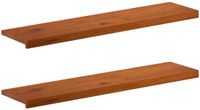 vidaXL - Trap - Tread - 2 - st - 110 - x - 30 - x - 2 - cm - Bruin - Massief - Eikenhout
