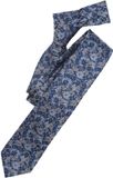 Venti Stropdas - Donkerblauw - Blauw - Grijs Dessin