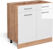 Vicco R-Line Keukenonderkast – 80 cm, WB Antraciet Wit Hoogglans