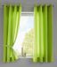 Set Gardinenbox Set van 2 oogjes ondoorzichtig gordijn Berlin Micro Satin lichtdoorlatend Uni Matt 175x140 cm appelgroen 20405N2