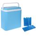 Shoppartners Koelbox lichtblauw 24 liter 39 x 25 x 38 cm incl. 4 koelelementen