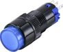 TRU COMPONENTS LAS2Y-11/B Bouton-poussoir 250 V 3 A 1x Off/(On) Momentané Bleu IP40 1 pièce(s)