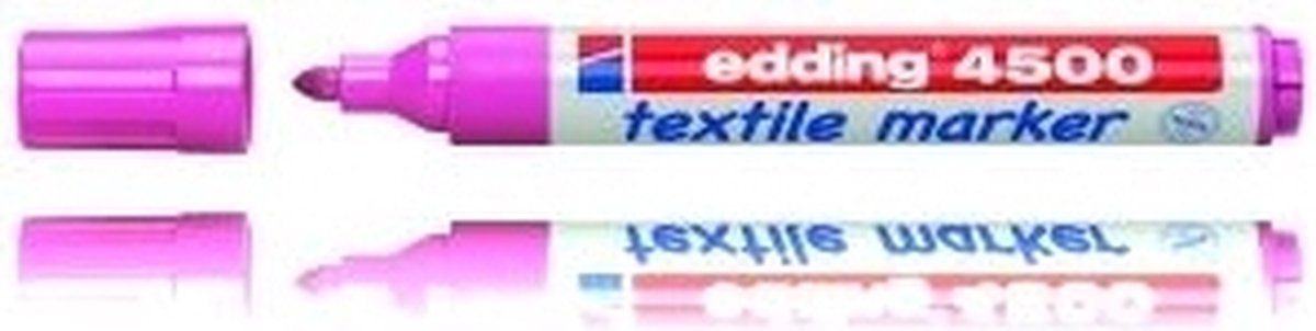 Edding Viltstift 4500 textiel rond 2-3mm neonrz | 10 stuks