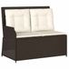vidaXL Banc de jardin, réglable, avec coussin, marron, polyrotin