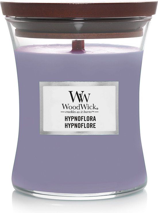 WoodWick Hypnoflora Geurkaars Jasmijn, Peer, Tonkaboon Lila 65 uur