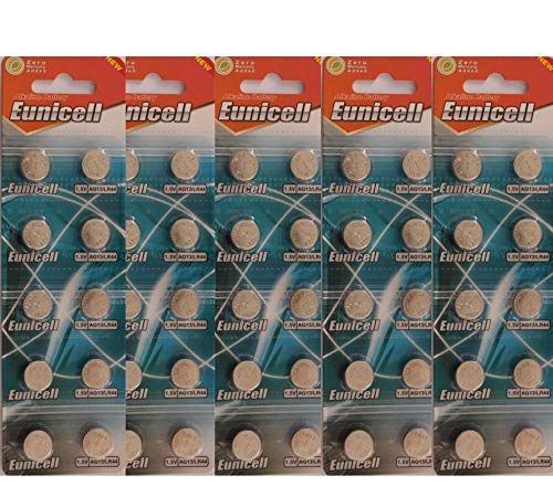 EUNICELL AG13 LR44 L1154 357 A76 SR44 G13 Knoopcelbatterijen (50 stuks)