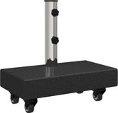 vidaXL Parasolvoet - 25 kg - Zwart - Graniet - Rechthoekig