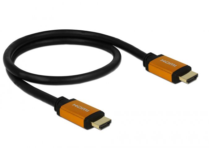 DeLOCK 85726 HDMI Kabel - 0,5 m - Zwart/Goud