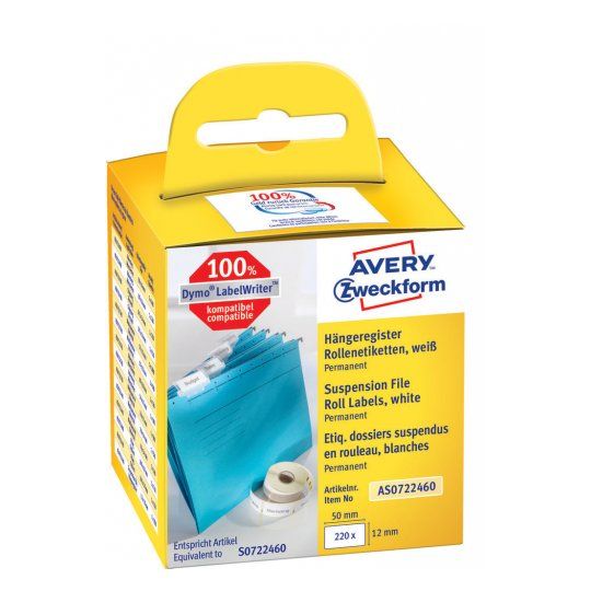 Avery AS0722460 Etiketten Wit Papier Rechthoekig