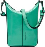 LIEBESKIND BERLIN Leren Schoudertas Paris 4 Paper Touch Crinkle Crossbody Jade Groene