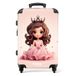 NoBoringSuitcases.com® - Kinderkoffer meisje met prinses - Roze kindertrolley meisjes - Koffer kind groot - Rolkoffer lichtgewicht - Reiskoffer met 4 wielen - Grote trolley XL - 20 kg bagage