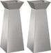 vidaXL Pilarenbak - 2 stuks - Zilver - 40 x 40 x 100 cm - Roestvrij staal
