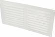 AMIG Ventilatierooster/muurrooster - 150 x 300mm - aluminium - wit - schoepenrooster