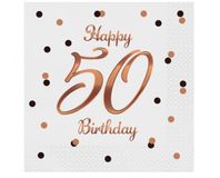 Playflip B&C Gefeliciteerd 50 Servetten 20 stuks 33x33 cm