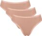 Sloggi Women GO Crush High leg (3-pack) - dames slip - beige