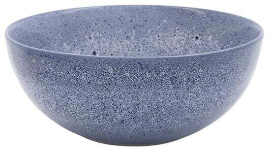 HEMA Saladeschaal 26cm Porto Reactief Glazuur Wit/blauw (blauw)