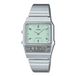 Casio Casio Collection Vintage AQ-800E-3AEF Horloge - Staal - Zilverkleurig - Groene Wijzerplaat