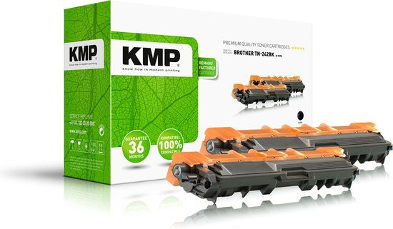 KMP Tonercassette vervangt Brother TN-242BK, TN242BK Compatibel Zwart 2500 bladzijden B-T57D