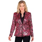 Widmann Pailletten Blazer Glamour Roze Safari Print Vrouw XL