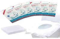 Romon 60 stuks toilethoezen, wegwerp, afwasbaar, draagbaar, toiletbril, stoelbekleding voor hotel, outdoor, reizen