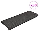 vidaXL Trapmatten zelfklevend sisal-look 30 st 65x21x4 cm antraciet