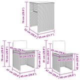 vidaXL 3-delige Bistroset met kussens, polyrattan, beige