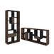 Skraut Home Boekenkast, opbergrek, 162 x 67 x 31 cm, woonkamer, kantoor, moderne stijl, donker eiken en zwart