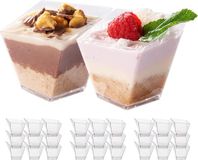 Matana – 100 Mini Dessertbekers, 70ml – Transparant Plastic – Herbruikbaar & Stevig – Voor Verjaardagen, Bruiloften & Feesten
