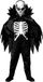 Widmann Kinderkostuum, skelet, kostuum, cape met halsband, masker