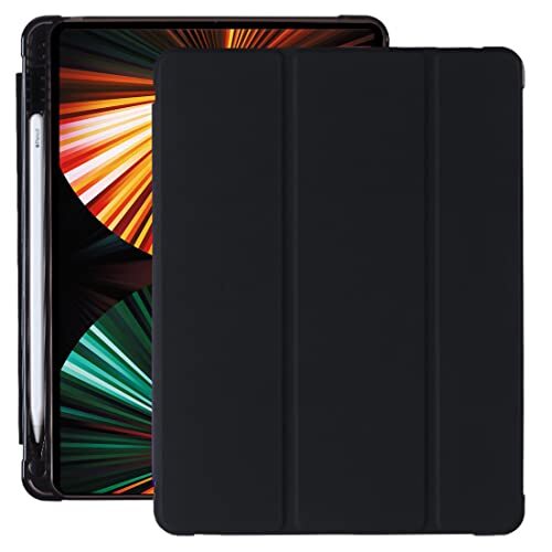 KEYWANTS Hoes voor iPad Pro 11 2018/2020/2021/2022 4./3./2./1. Gen Ultradun licht Trifold staande hoes met adsorptie aan de rechterkant en automatische slaap/waak, zwart