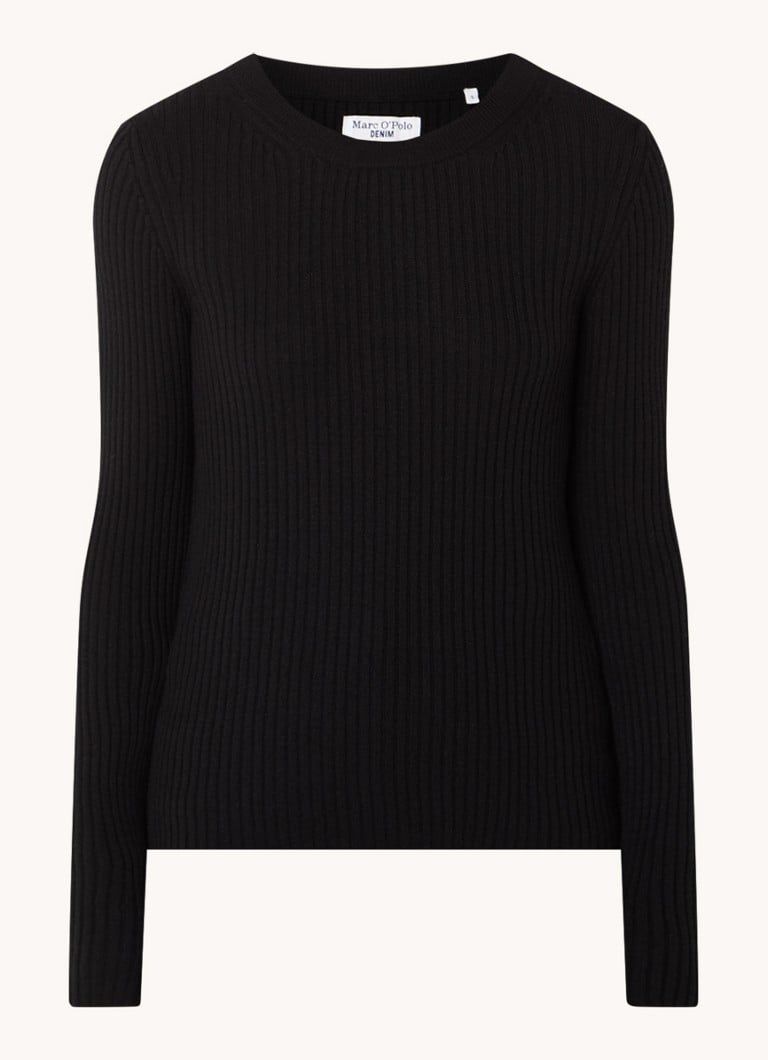 Marc O'Polo Denim Ribbed Knit Sweater in Wool Blend