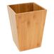 MSV Afvalemmer prullenbak bamboe - 10 liter - 26,5 x 20 x 20 cm