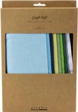Creativ Company CC Craft felt, A4, sheet 210x297 mm, thickness 2 mm, blue/green harmony, 10 sheet/ 1 pack