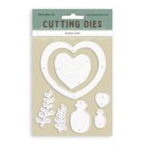 Stamperia - Matrices de découpe pour scrapbooking, albums, création de cartes, bullet journal et plus, créez des décorations avec des éléments naturels, parfait pour l'artisanat et les cadeaux (A6) (Timeless, Wooden Heart)