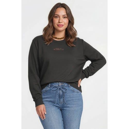 ONLY CARMAKOMA CARNOMI ROCK L/S SWT JRS WEH - Meisjes - Trui - S-42/44 - Katoen/Polyester - Phantom