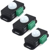 Wan GmbH 3 Pièces Interrupteur de détecteur de mouvement 12V/24V Capteur PIR pour bandes LED