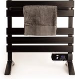 CREATE - Elektrisch handdoekrek 150W, Zwart - Met aflegvlak - WARM TOWEL MINI