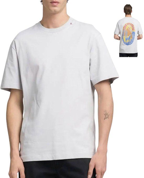 Replay Faded-Effect Print Shirt Heren - Maat XL