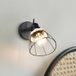 Reality Leuchten Wandlamp Jerome, Ø 14 cm, 1-lamp, matzwart, schakelaar